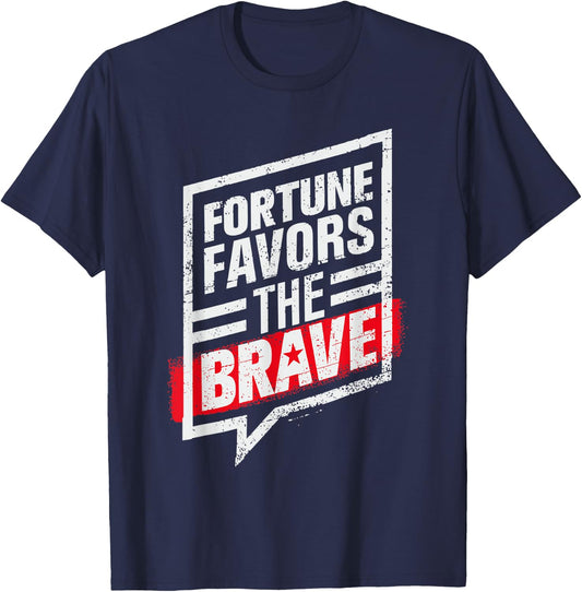 Fortis Fortuna Adiuvat - Latin - Fortune Favors The Brave T-Shirt - T-Shirt | Navy