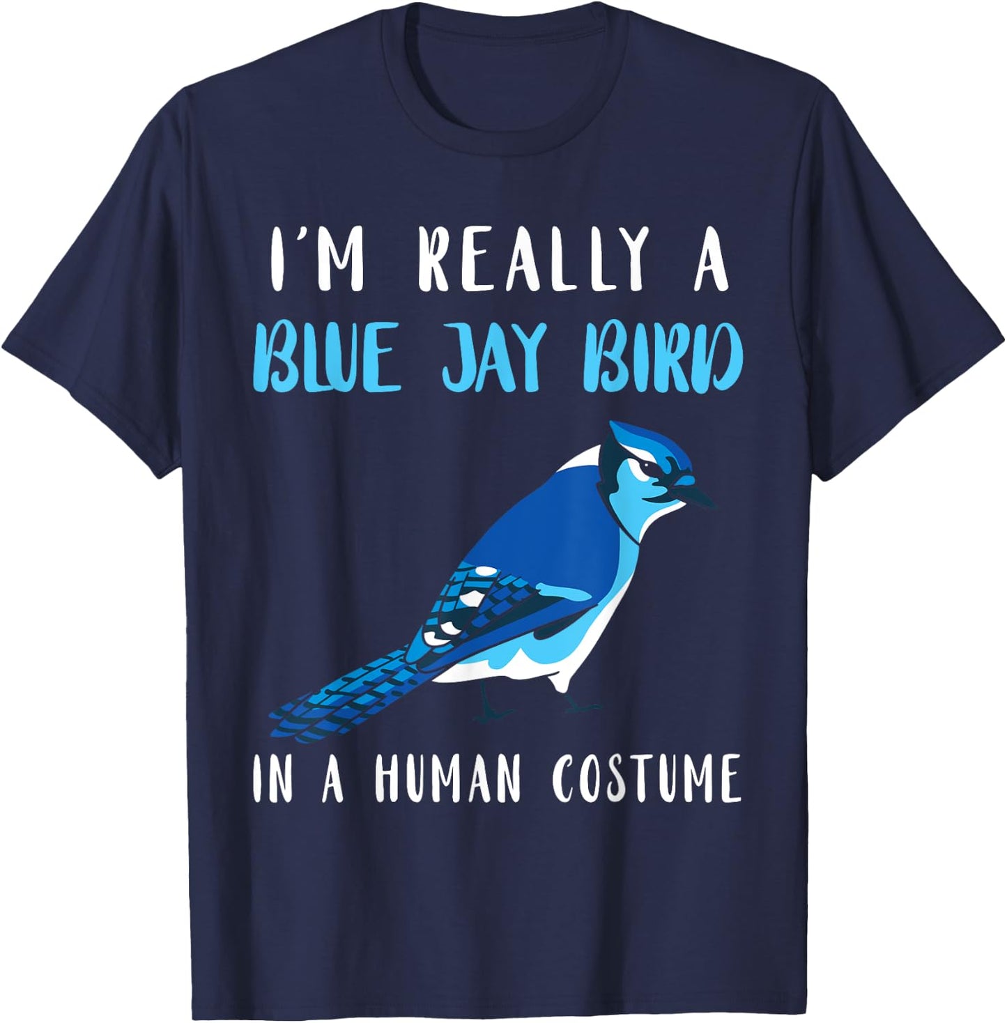 Steller's Jay Blue Jay Bird Human Costume Artistic Animal T-Shirt - T-Shirt | Navy