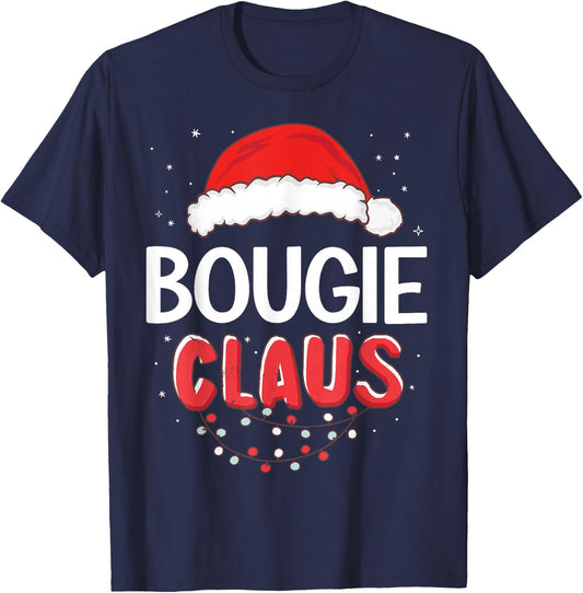Bougie Santa Claus Christmas Matching Costume T-Shirt - T-Shirt | Navy