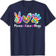 Cute Peace Love Dogs Tie Dye Dog Paw Dog Mom Mothers Day Men Women Kids T-Shirt - T-Shirt | Navy