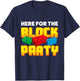 Building Blocks Here For The Block Party Kids Parents T-Shirt - T-Shirt | Navy
