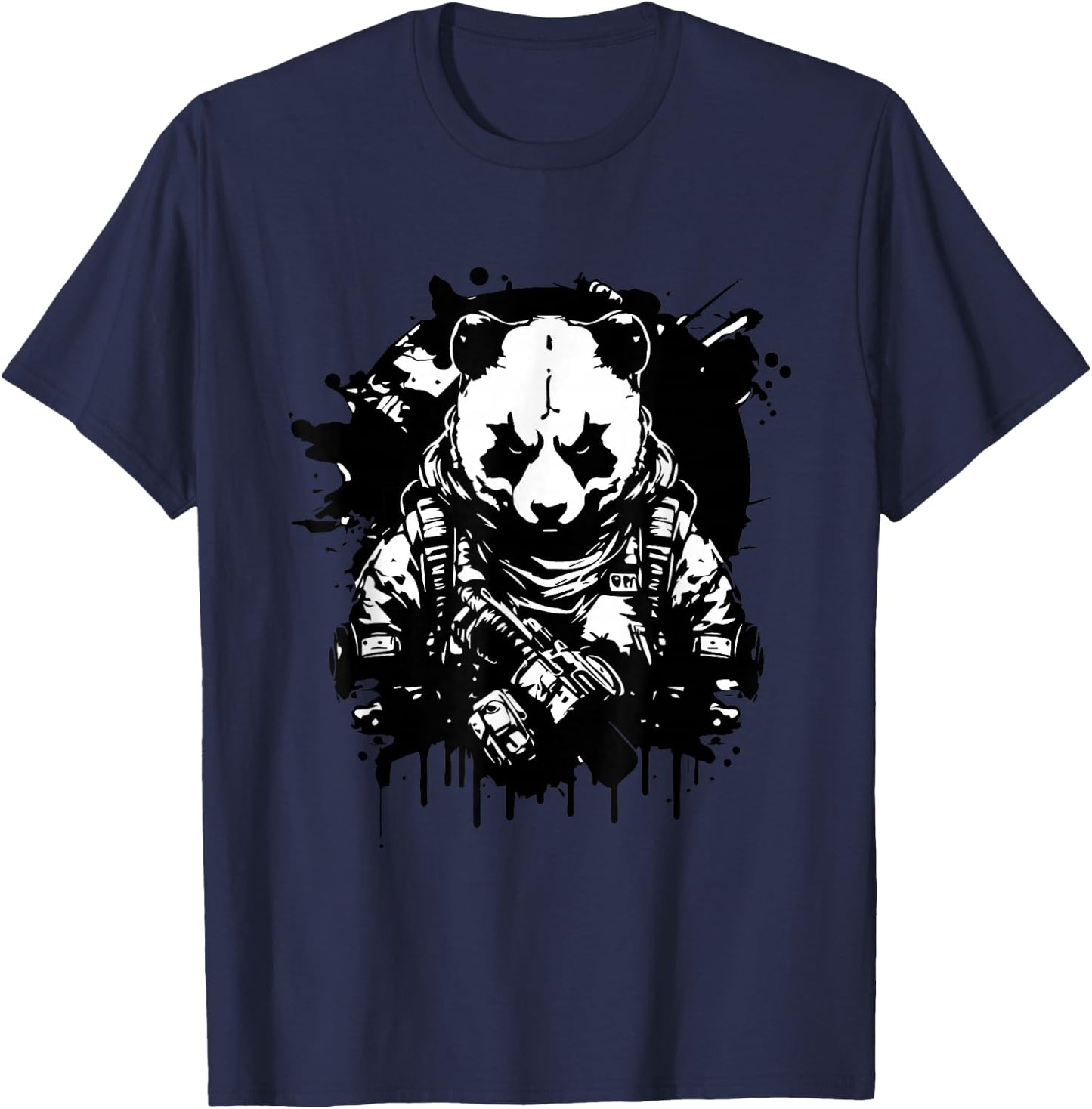 Determined Tactical Panda - Not so Fluffy and Harmless T-Shirt - T-Shirt | Navy