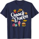 Funny Snack Lover Designs Girls Snack Queen Foodie T-Shirt - T-Shirt | Navy
