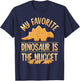 Chicken Nuggets Apparel & Nug Gifts My Favorite Dinosaur Is The Nugget Black -Adults, -Kids Small Modern Short Sleeve Classic Fit Cotton 65%, Polyester 35% T-Shirt - T-Shirt | Navy