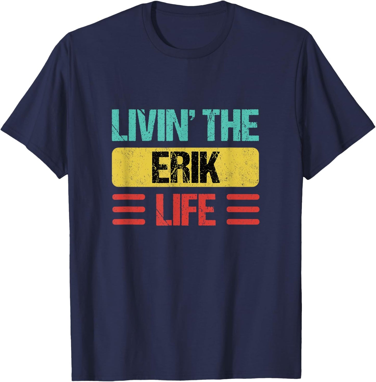 Erik Name T-Shirt - T-Shirt | Navy
