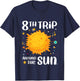8th Birthday 8th Trip Around The Sun Space Themed T-Shirt - T-Shirt | Navy