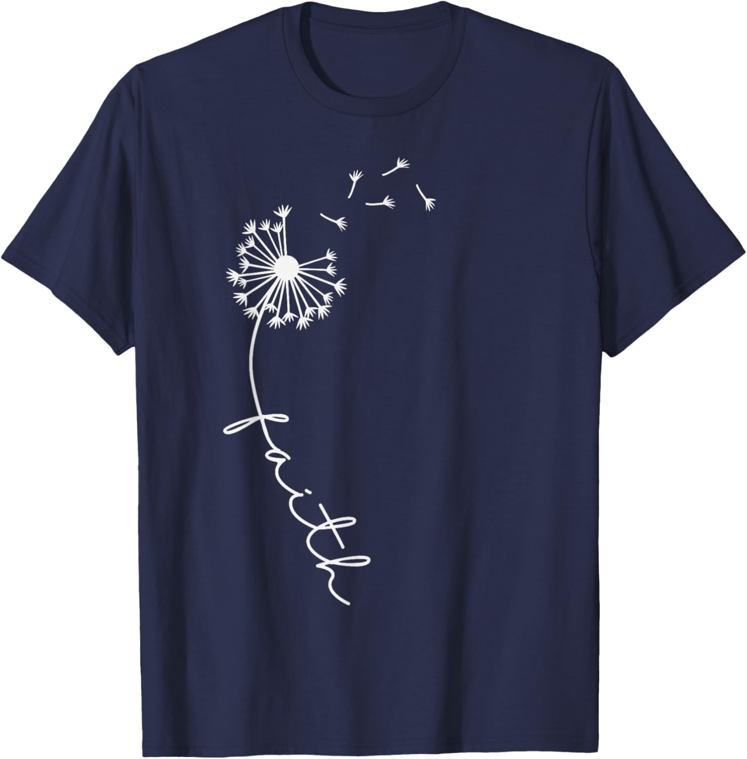 Dandelion Faith Quote Christian Lion Luke Women Kids T-Shirt - T-Shirt | Navy