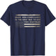 Mass Non Compliance - Upside Down American Flag T-Shirt - T-Shirt | Navy