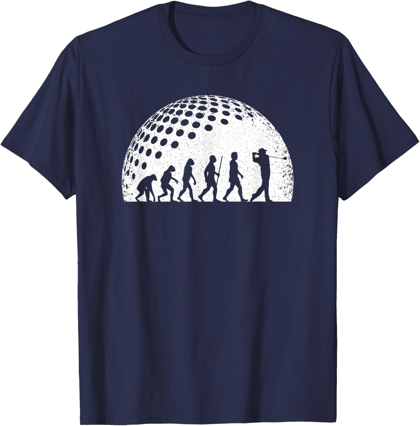 Funny Golf Evolution Golf Player Vintage Men Boys T-Shirt - T-Shirt | Navy