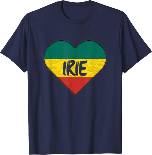 Vintage Reggae Irie Feel - Jamaican Rasta Roots Reggae T-Shirt - T-Shirt | Navy