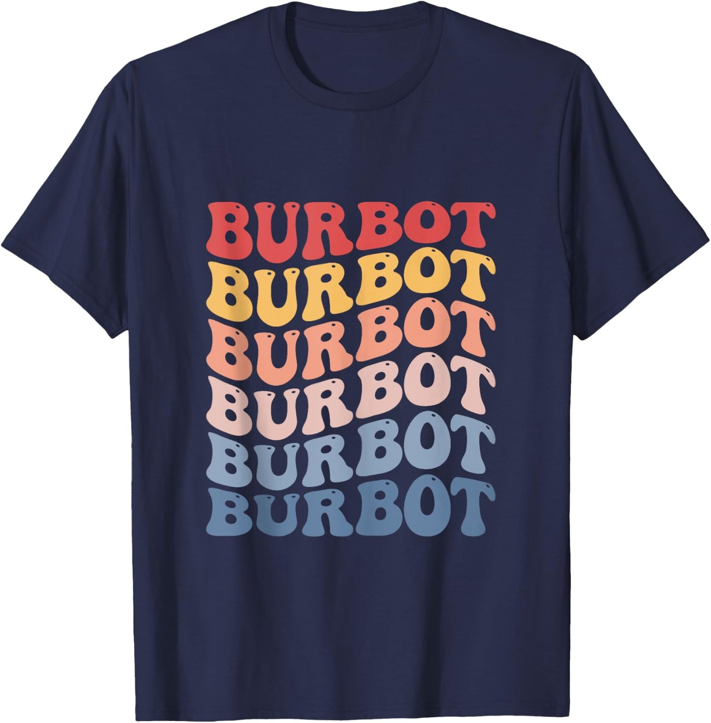 Burbot Groovy Retro Fish T-Shirt - T-Shirt | Navy