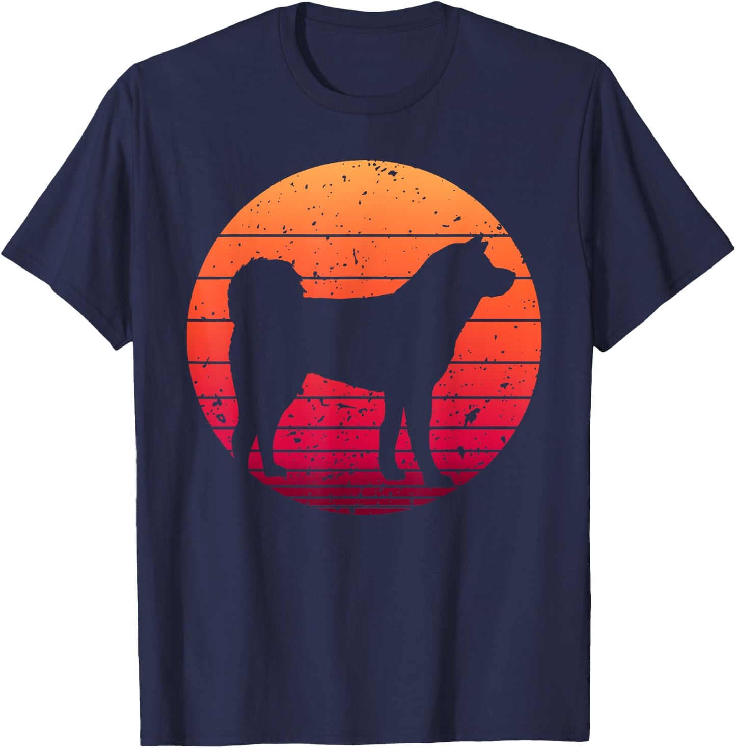 Cute Akita Art Women Akita Inu Breed Dog Lovers T-Shirt - T-Shirt | Navy
