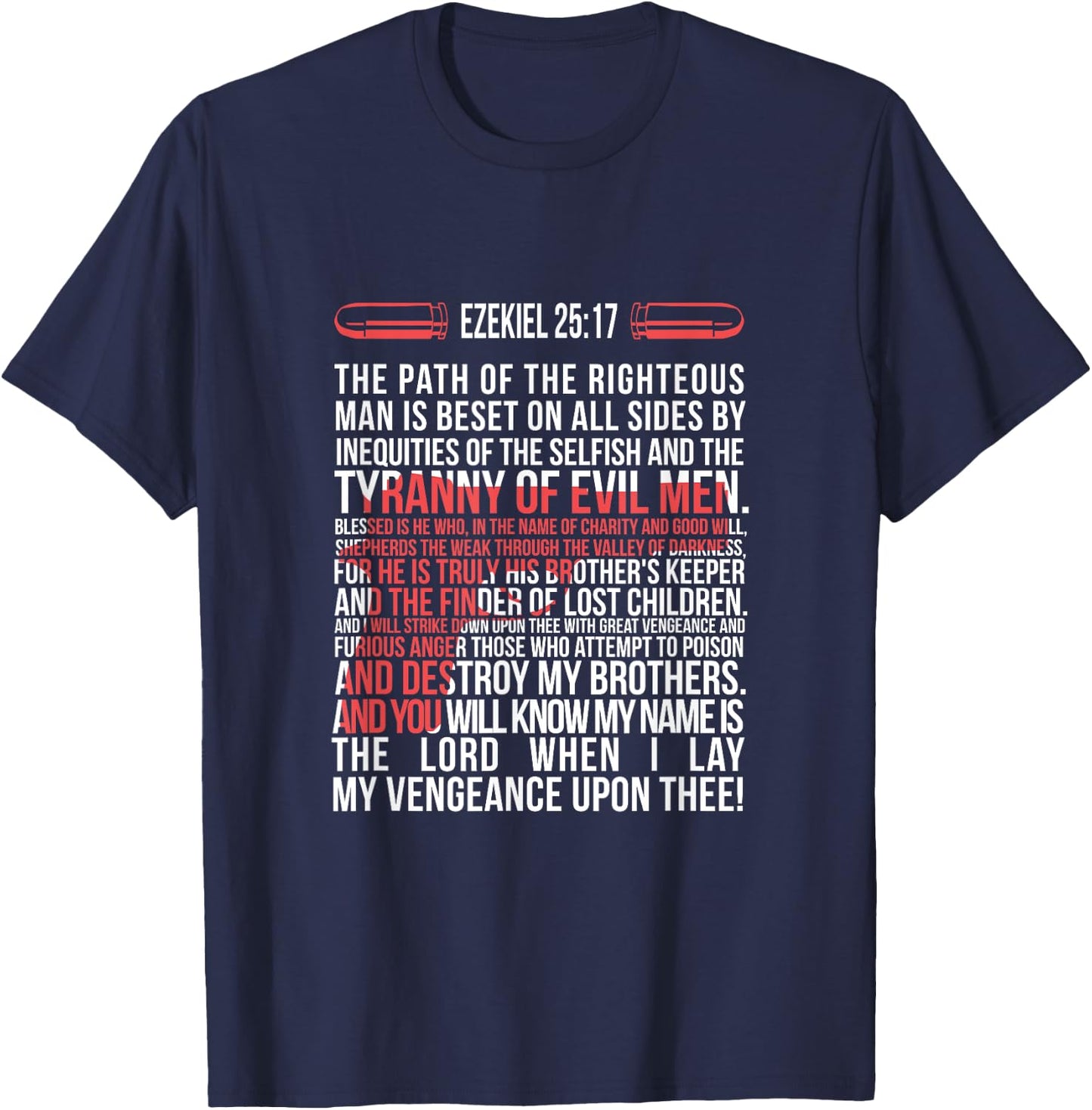 Ezekiel 25:17 T-Shirt - T-Shirt | Navy