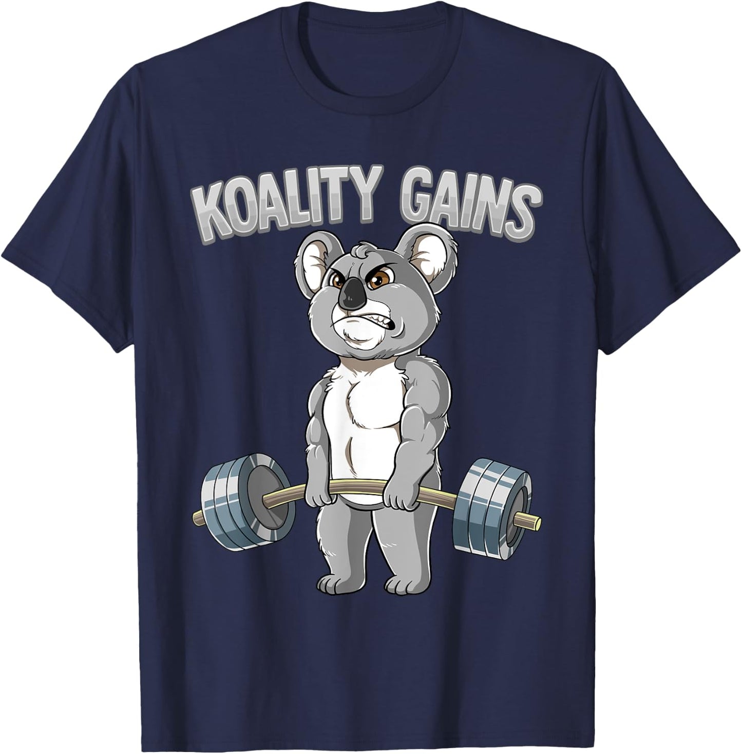 Koality Gains Koala Gym Bodybuilding T-Shirt - T-Shirt | Navy
