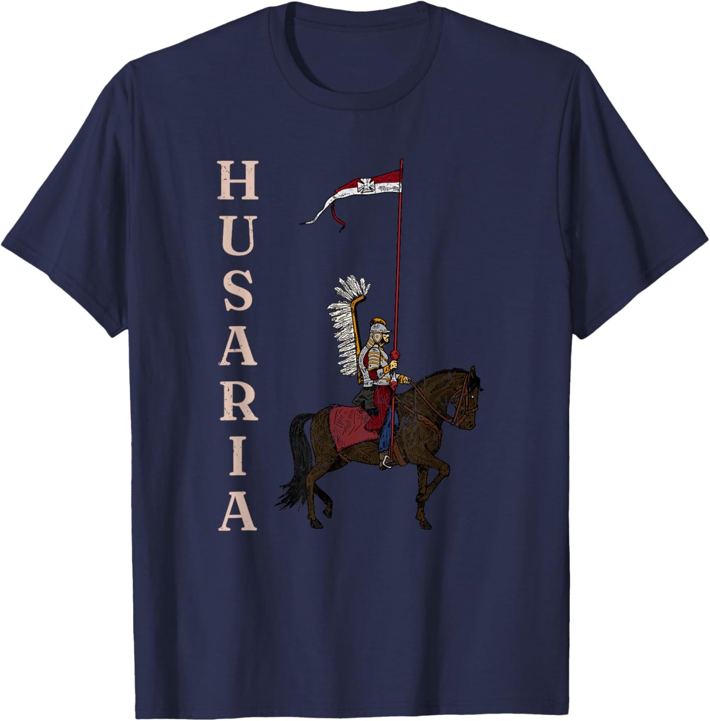 Poland husaria Polish winged hussars military Polska Krakow T-Shirt - T-Shirt | Navy