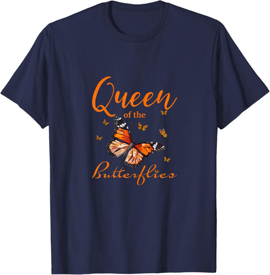 Butterfly Monarch Butterfly Butterflies T-Shirt - T-Shirt | Navy