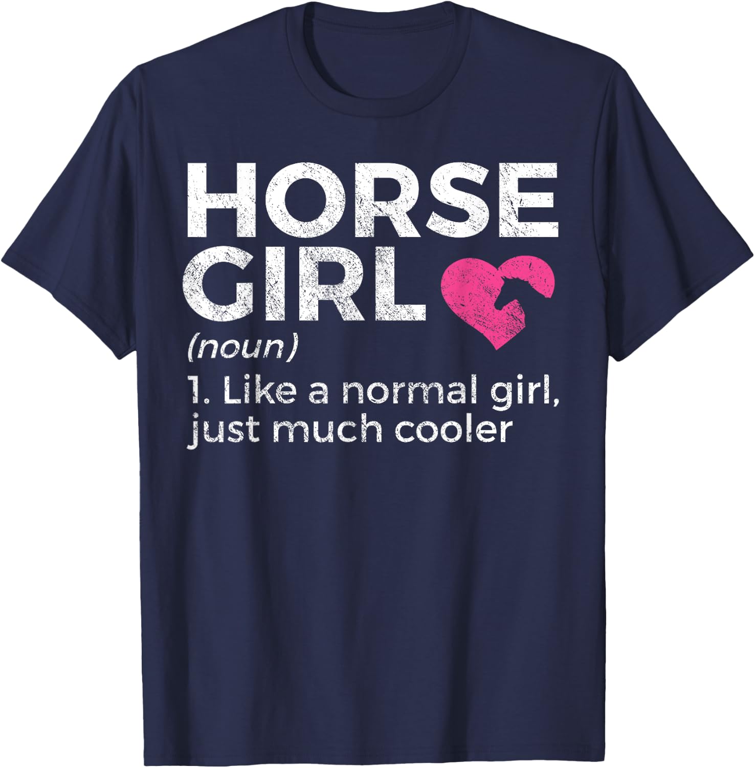 Horse Girl Definition Horse Lover T-Shirt - T-Shirt | Navy