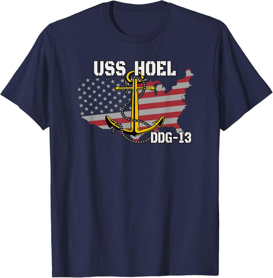 USS Hoel DDG-13 Destroyer Veterans Day Father Grandpa Dad T-Shirt - T-Shirt | Navy
