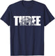 Kids 3 Year Old Shirt 3rd Birthday Monster Truck Boys Girls Kid T-Shirt - T-Shirt | Navy