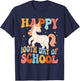 Happy 100th Day Of School Unicorn Teachers Kids Students T-Shirt - T-Shirt | Navy