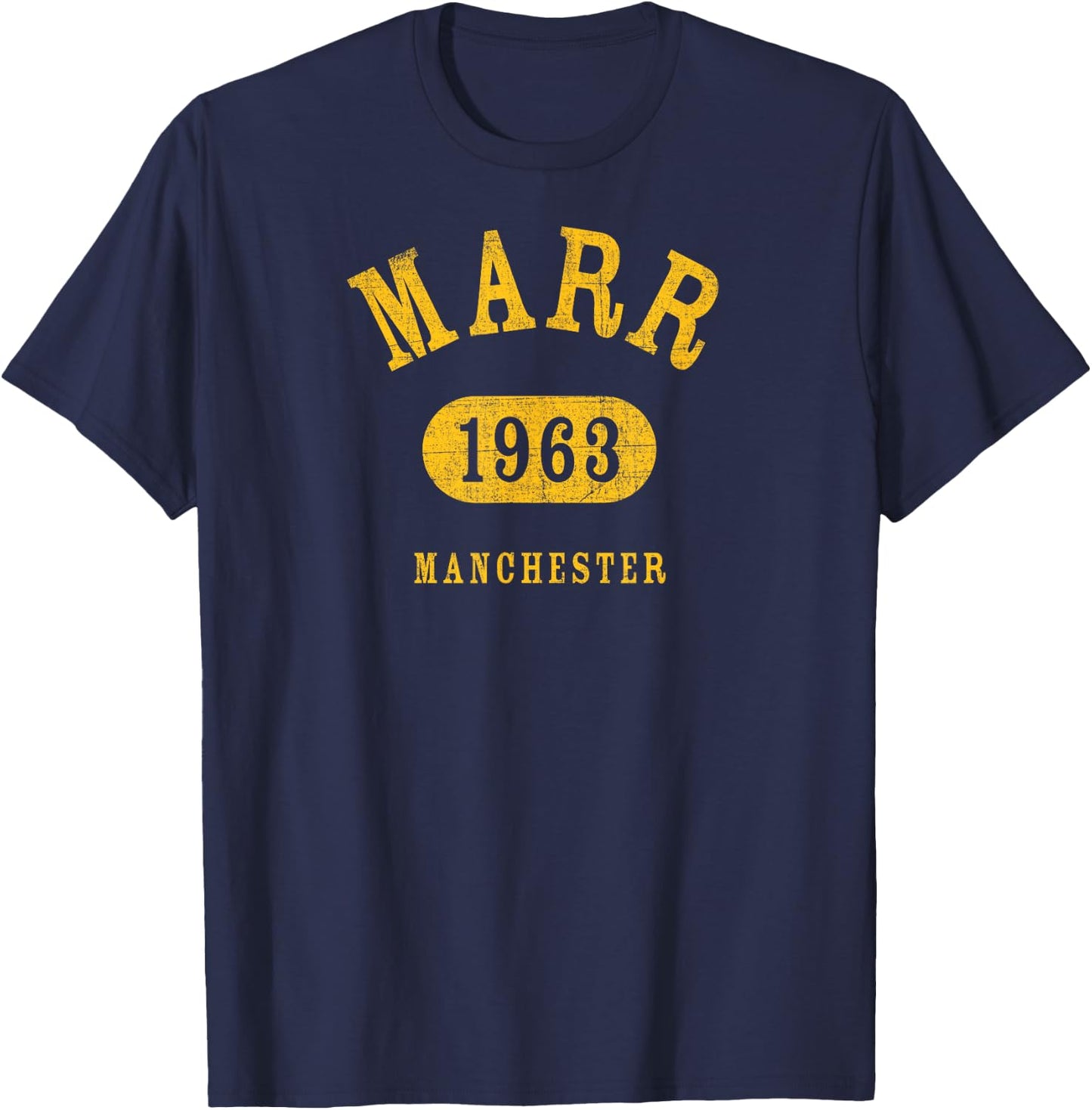 MARR Athletic Design With Details T-Shirt - T-Shirt | Navy
