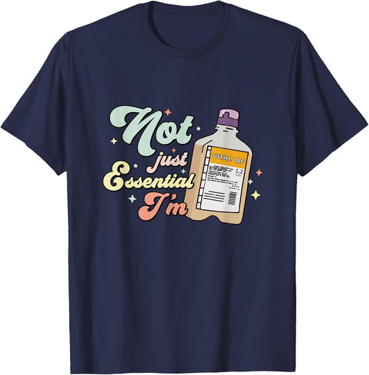 Vital AF Funny Nurse Dietician RD RN Critical Care Nursing T-Shirt - T-Shirt | Navy