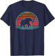 Woolly Mammoth Retro Vintage 80s Style T-Shirt - T-Shirt | Navy