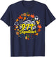 911 Dispatcher Thin Gold Yellow Line Thanksgiving American T-Shirt - T-Shirt | Navy
