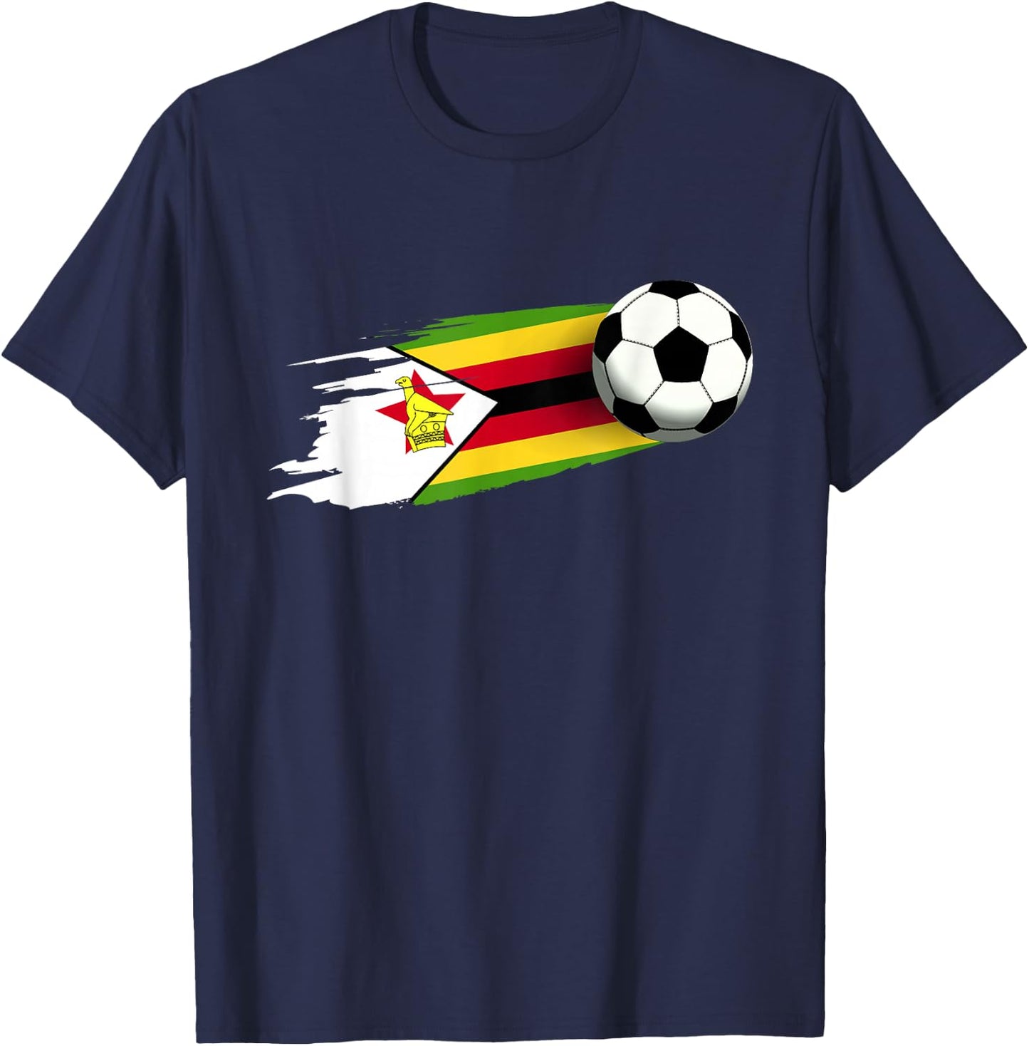 Zimbabwe Flag Jersey Zimbabwe Soccer Team Zimbabwe T-Shirt - T-Shirt | Navy