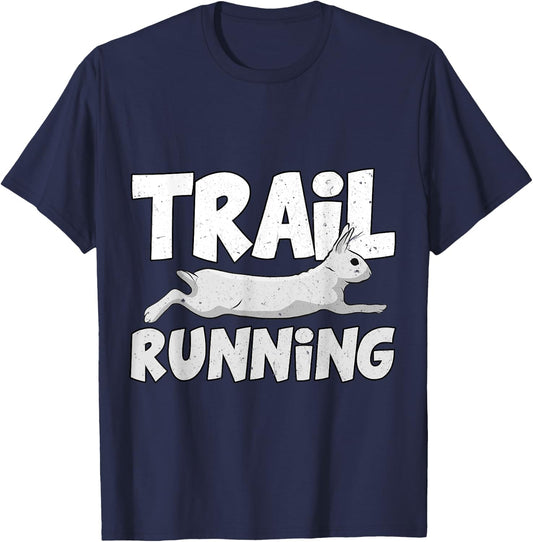 Trail Running Jogging Run Outdoor Sports Rabbit Bunny T-Shirt - T-Shirt | Navy