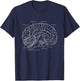 Brain Anatomy Brain Surgery Warrior Recovery Tumor Cancer T-Shirt - T-Shirt | Navy