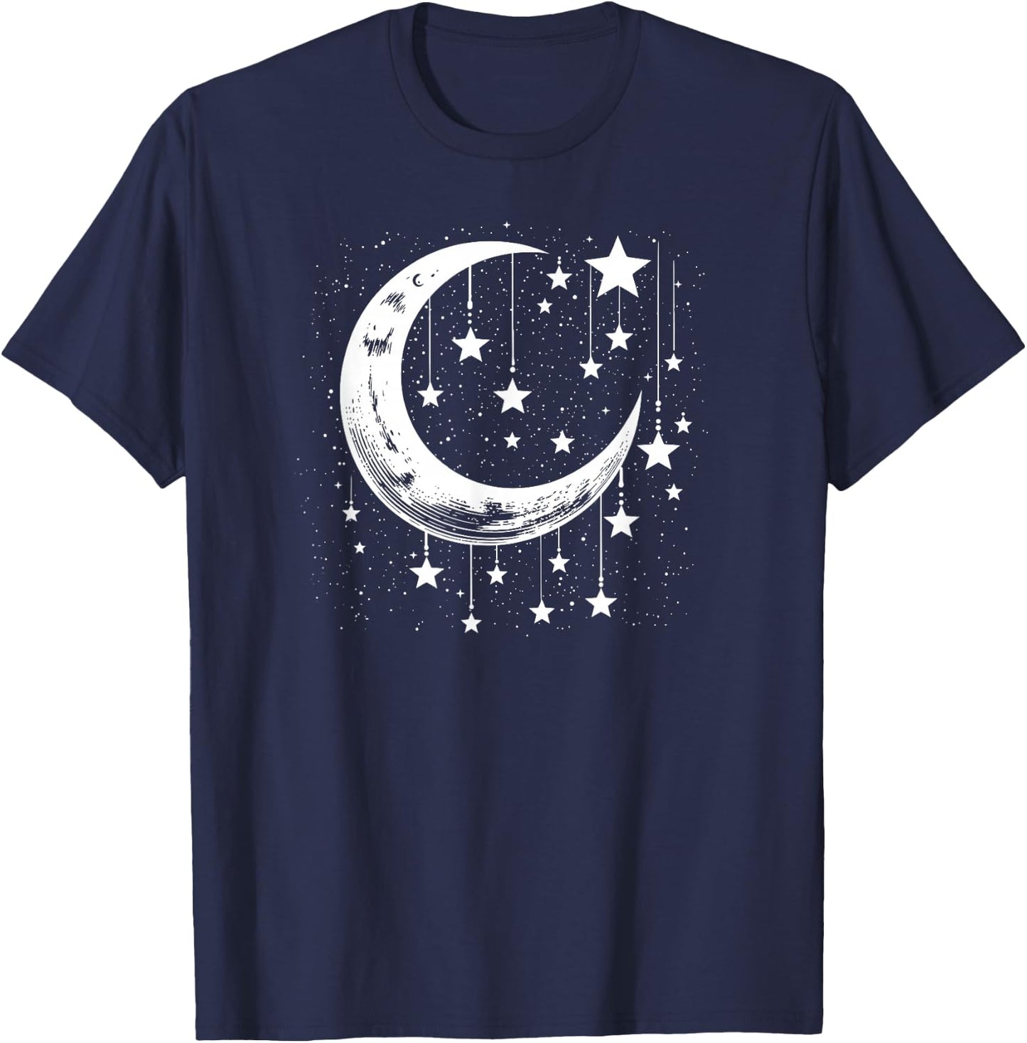 Galaxy Night Sky Moon Lunar Stars Love T-Shirt - T-Shirt | Navy