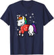 Unicorn Ugly Christmas Sweater Xmas Toddler Girls Kids Women T-Shirt - T-Shirt | Navy
