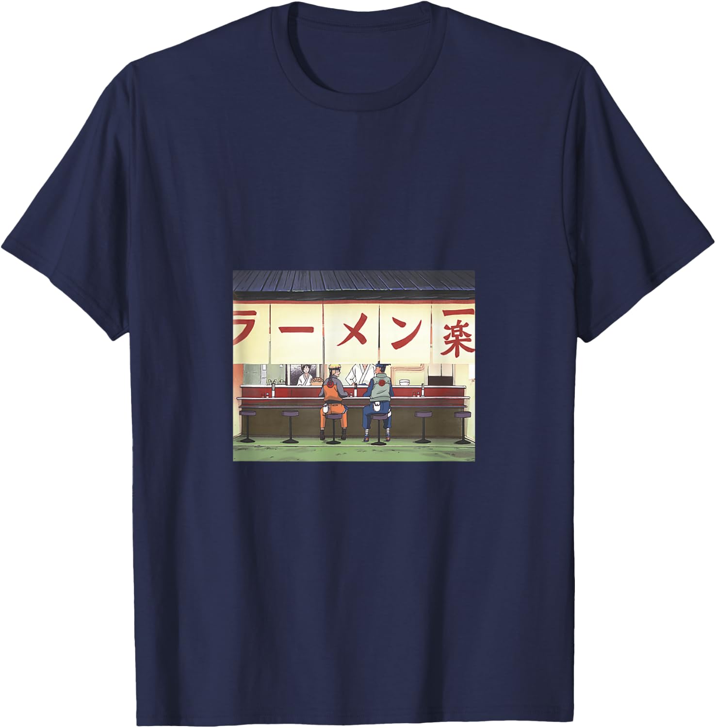 Naruto Shippuden Manga Series Dinner Time T-Shirt - T-Shirt | Navy