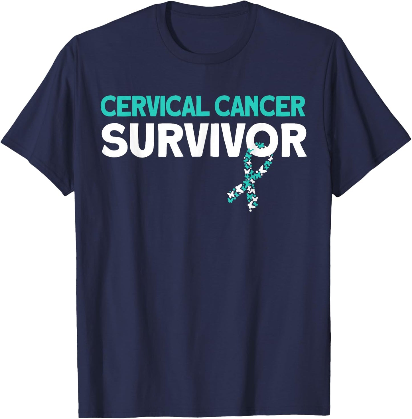 Cervical Cancer Survivor T-Shirt - T-Shirt | Navy