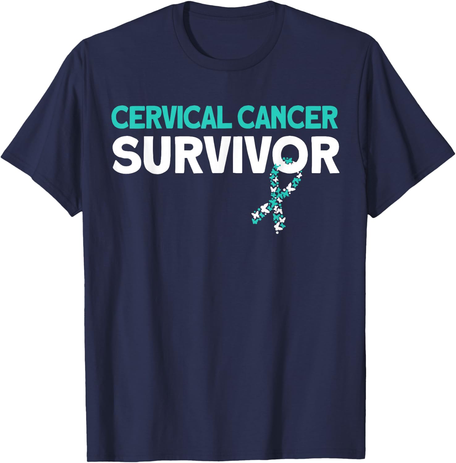 Cervical Cancer Survivor T-Shirt - T-Shirt | Navy
