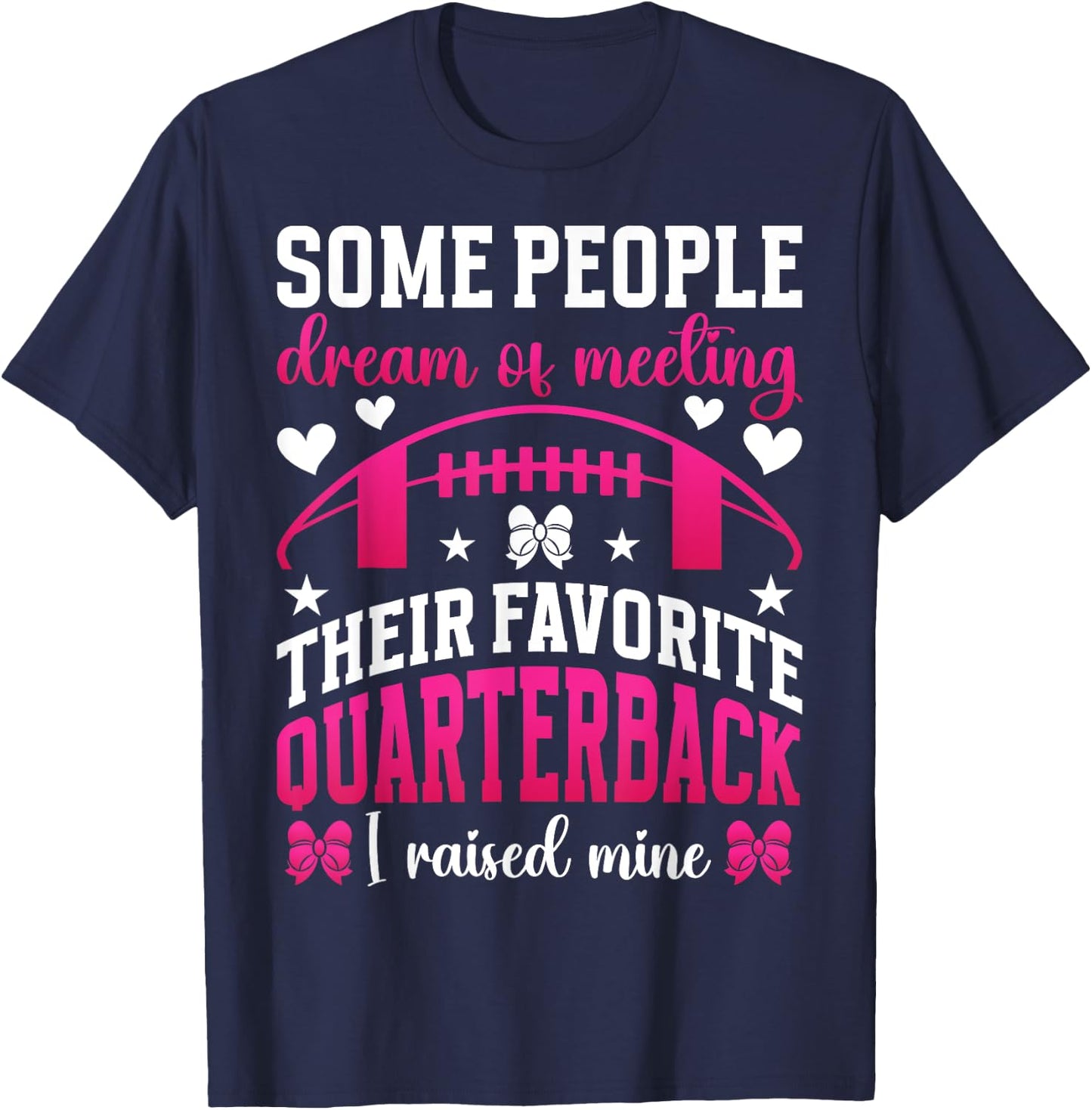 Favorite Quarterback Mom Of A Football Quarterback Mother T-Shirt - T-Shirt | Navy
