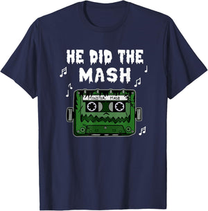 Frankenstein Monster Cassette Tape Halloween T-Shirt - T-Shirt | Navy