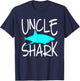 Uncle Shark Family Brother Shark Lover T-Shirt - T-Shirt | Navy