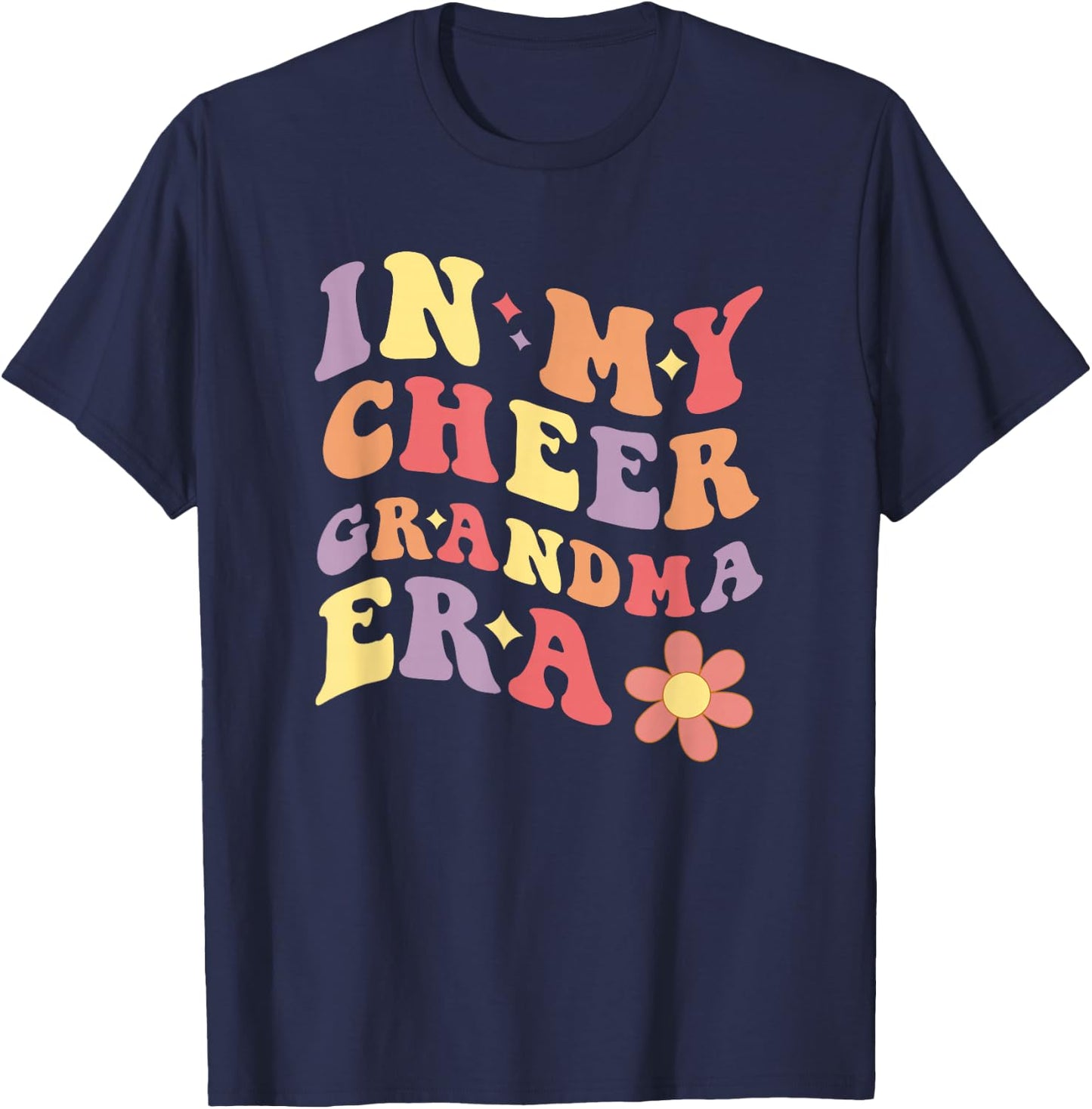 In My Cheer Grandma Era Cheerleader Grandmother T-Shirt - T-Shirt | Navy