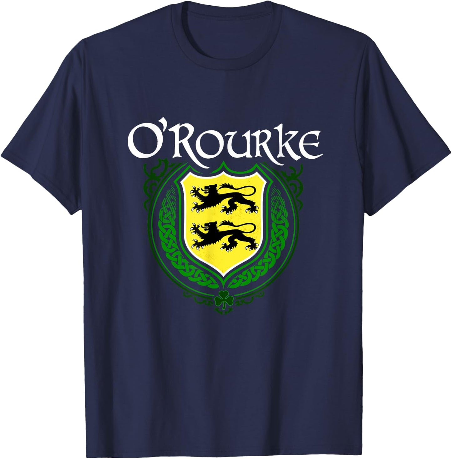 O'Rourke Surname Irish Clan Tartan Badge Ireland T-Shirt - T-Shirt | Navy