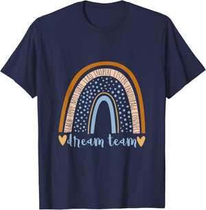 Back to School Dream Team Rainbow Teacher Student Women Girl T-Shirt - T-Shirt | Navy