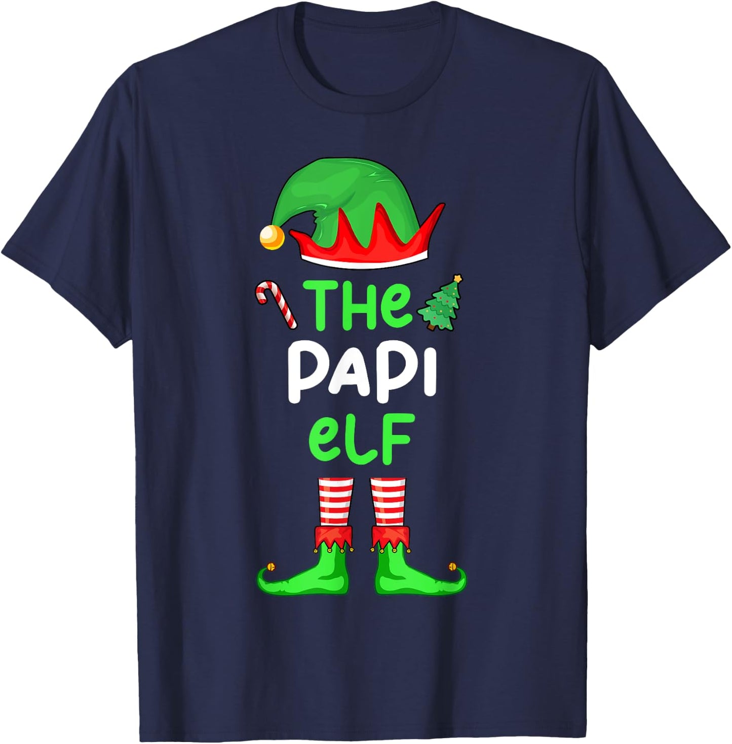 I'm The Papi Elf Christmas Family Matching Pajama T-Shirt - T-Shirt | Navy