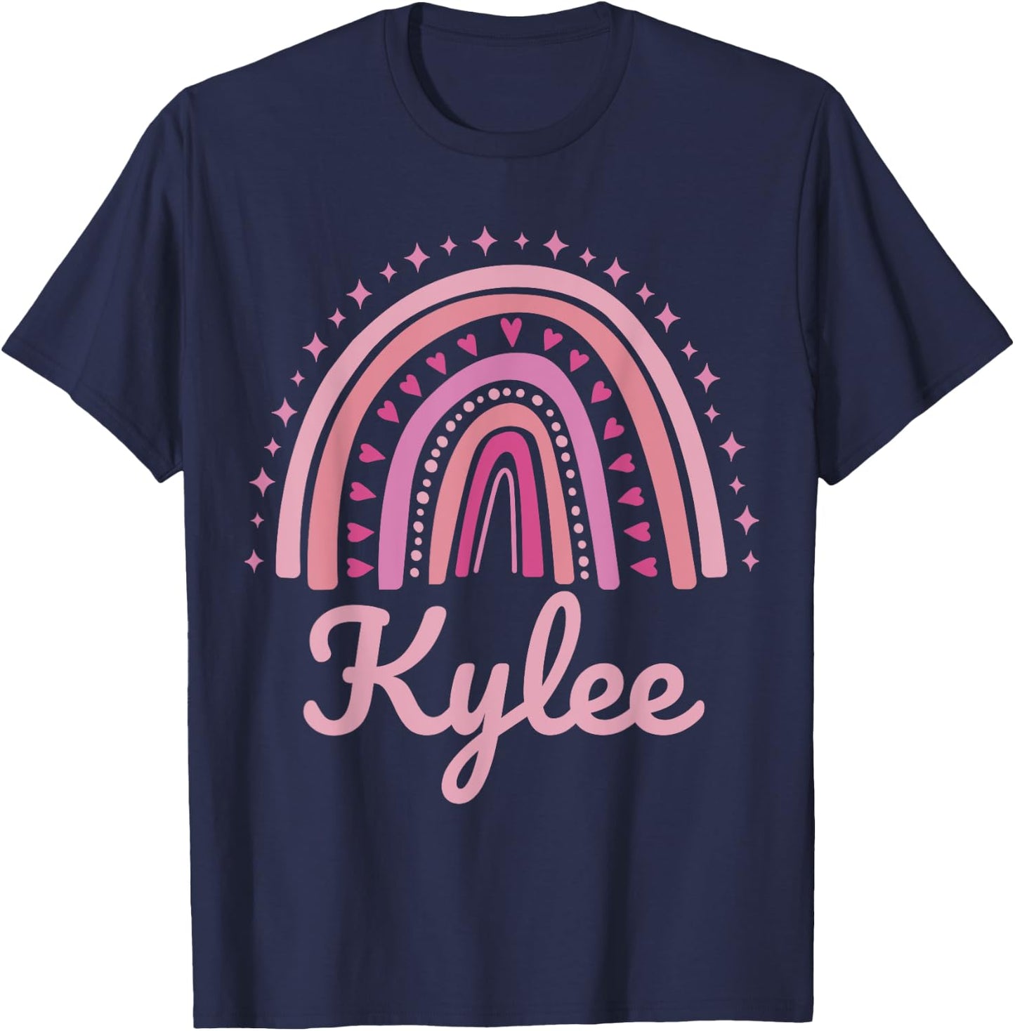 Kylee Name Personalized Funny Women Pink Rainbow Kylee T-Shirt - T-Shirt | Navy