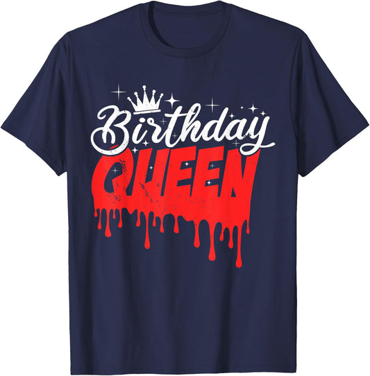 Cool Birthday Queen T-Shirt - T-Shirt | Navy