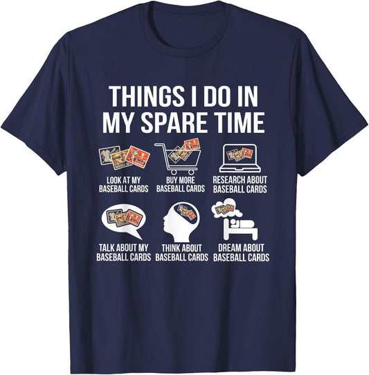 Baseball Card Collector T-Shirt - T-Shirt | Navy