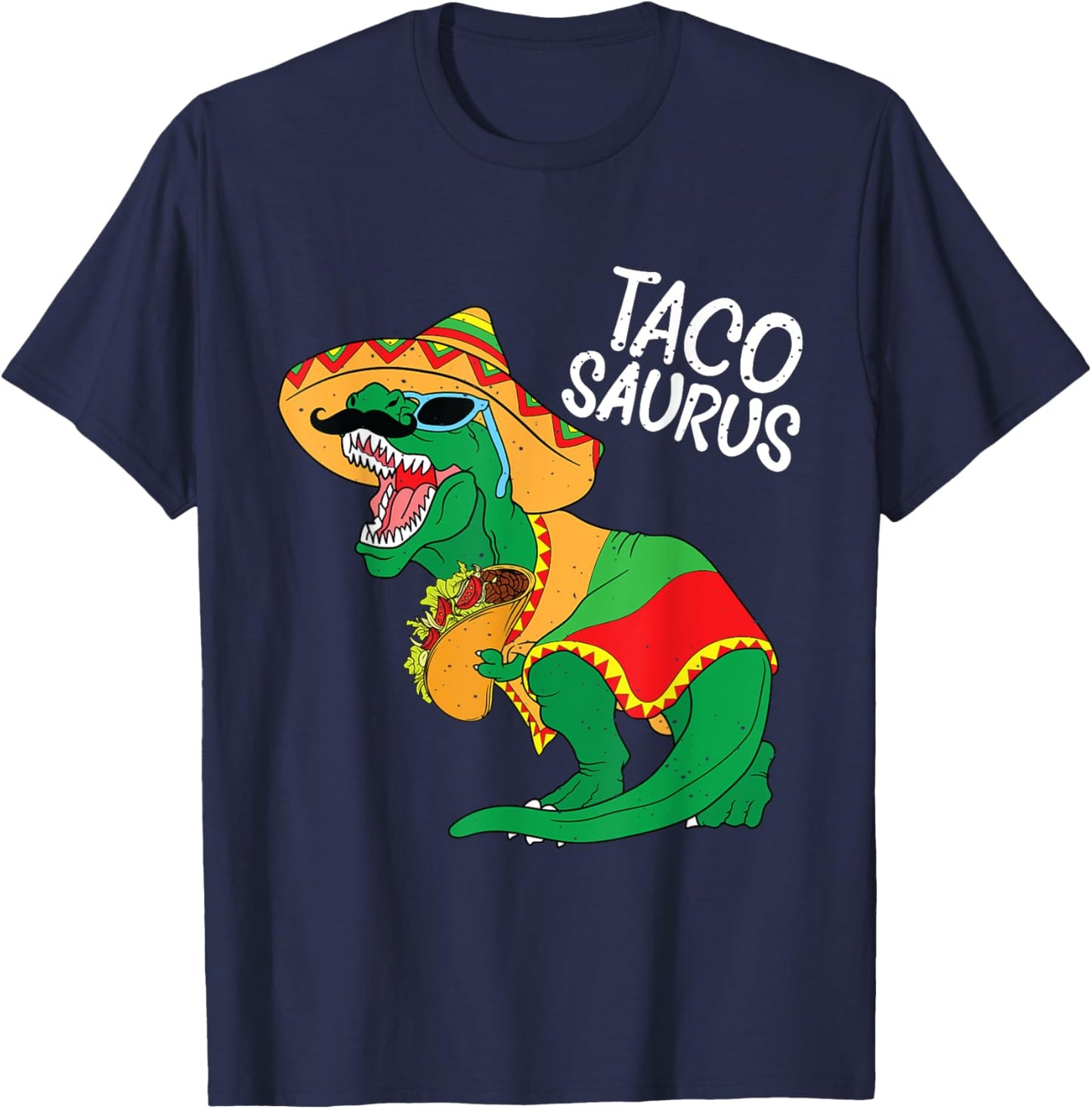 Tacosaurus Taco Dino Trex Cinco De Mayo Kids Toddler Boys T-Shirt - T-Shirt | Navy