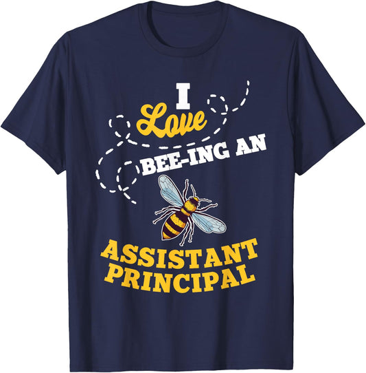 I Love Bee-Ing An Assistant Principal Honey Bee Job T-Shirt - T-Shirt | Navy