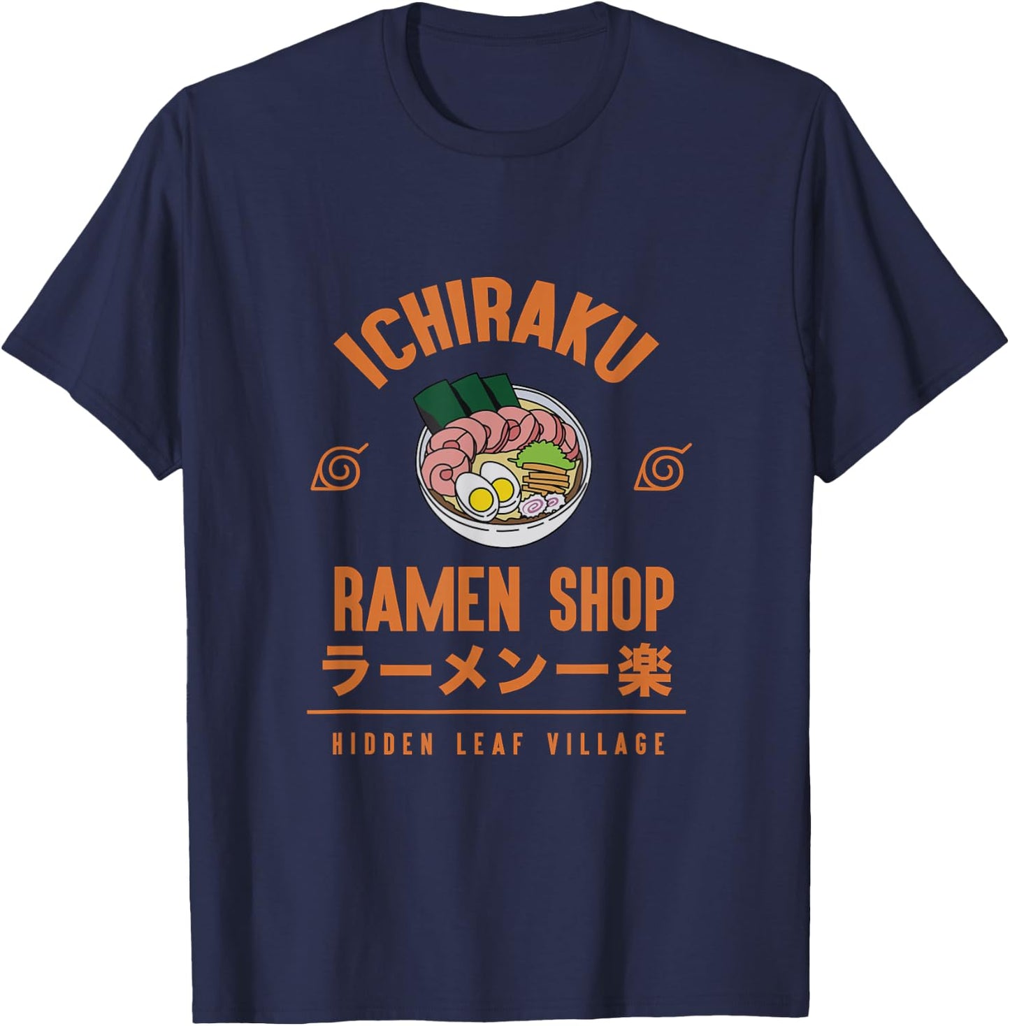 Naruto Shippuden Anime Cartoon Ramen Shop Small T-Shirt - T-Shirt | Navy
