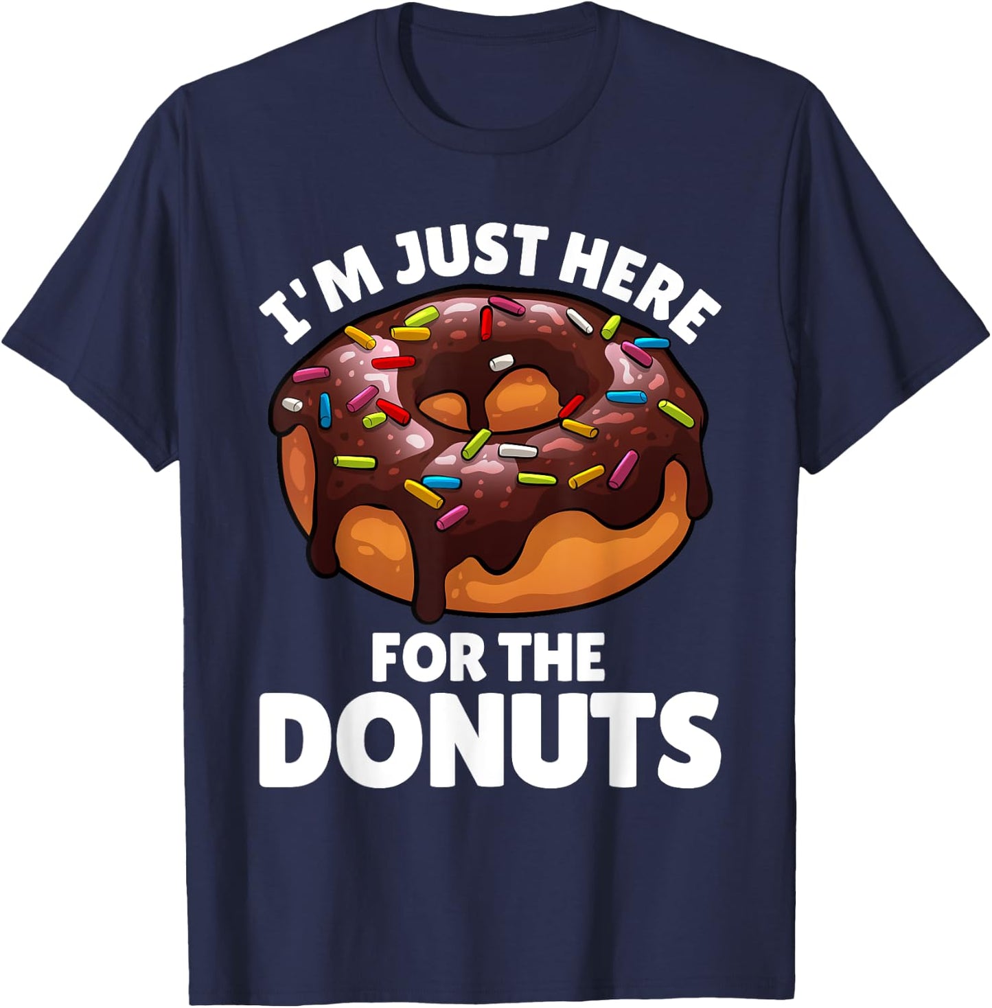 Donut Art Women Food Doughnut Dessert Donut Lover T-Shirt - T-Shirt | Navy